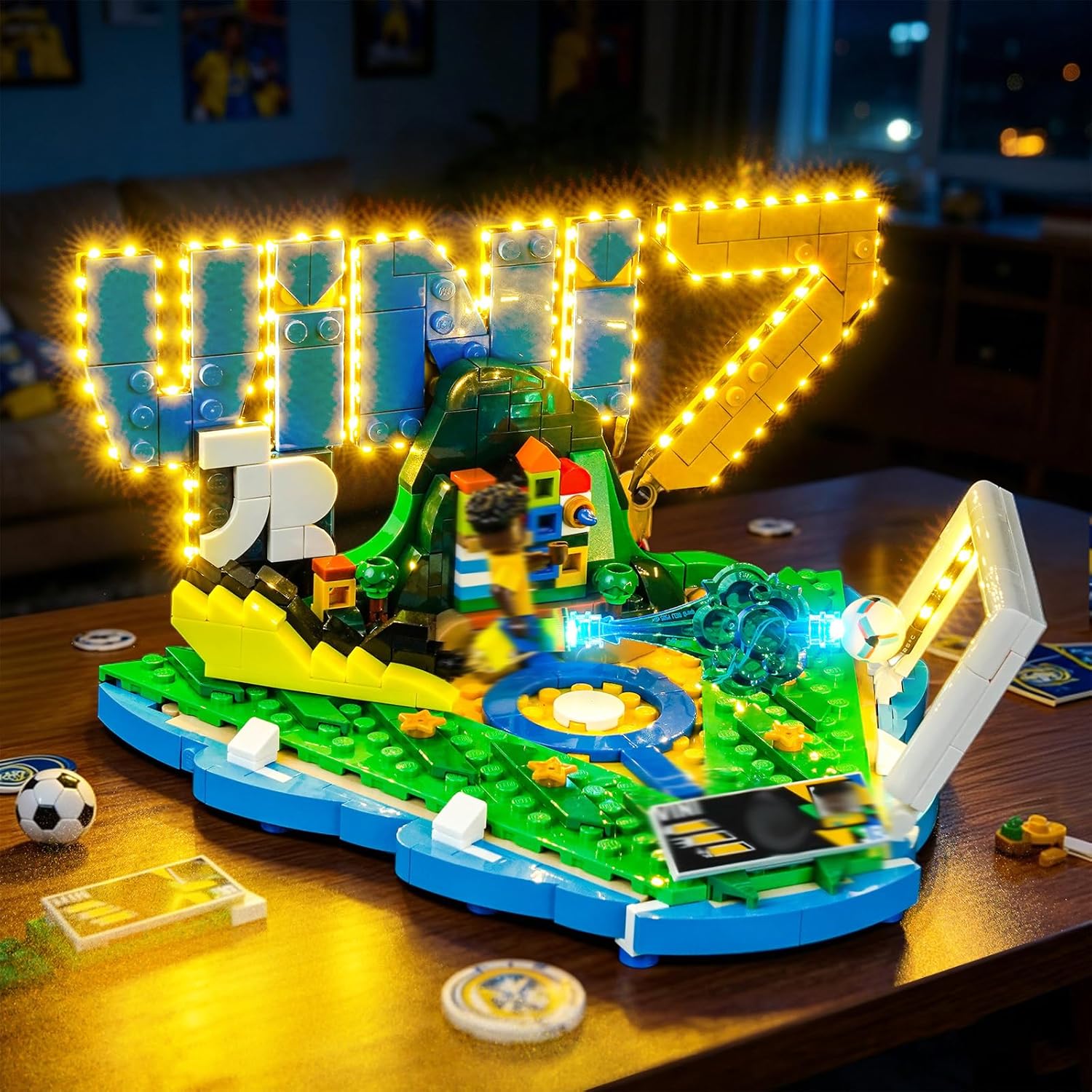 BrickBling LED Lighting Only, Compatible with Lego Vini Jr.– Soccer Highlights 43027 Ideal Gift for Sports Enthusiasts (43027 Light)