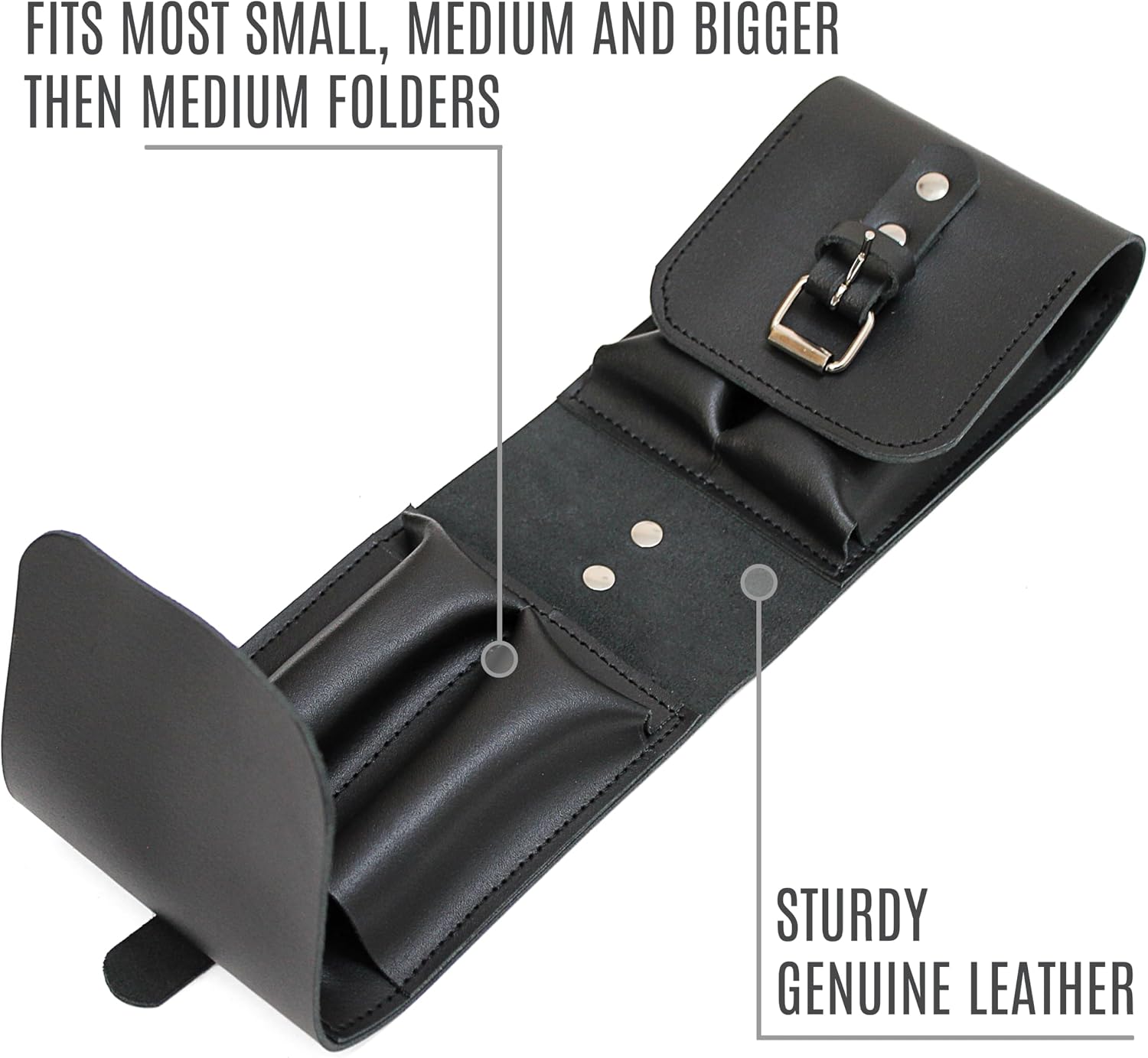 Leather Folding Knife Display Case Organizer for 4 Pocket Knives Case, Folding Knives Storage Holder, Knives Collection Pouch Bag VB4BL