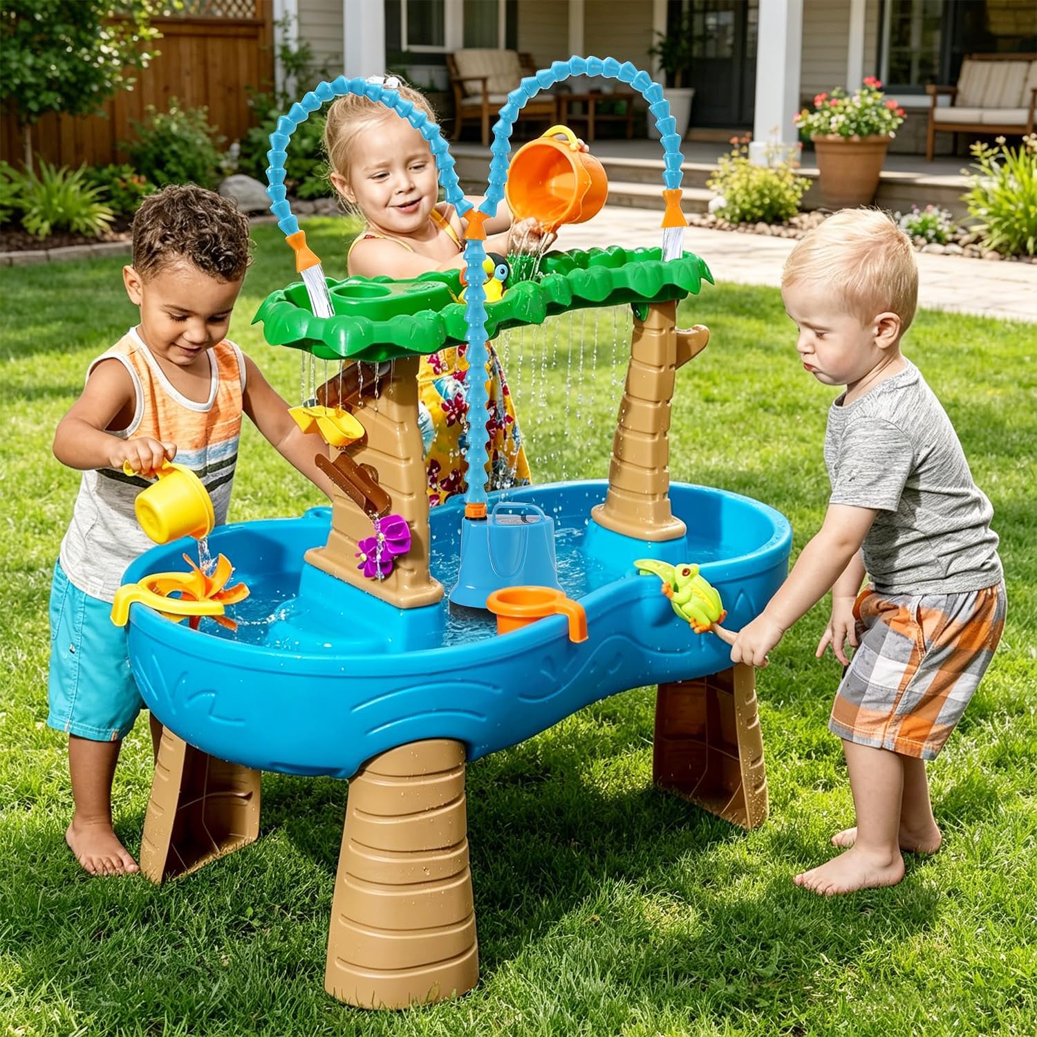 Double Barrel Water Table Pump 10ft Waterproof Wire Outdoor image 2