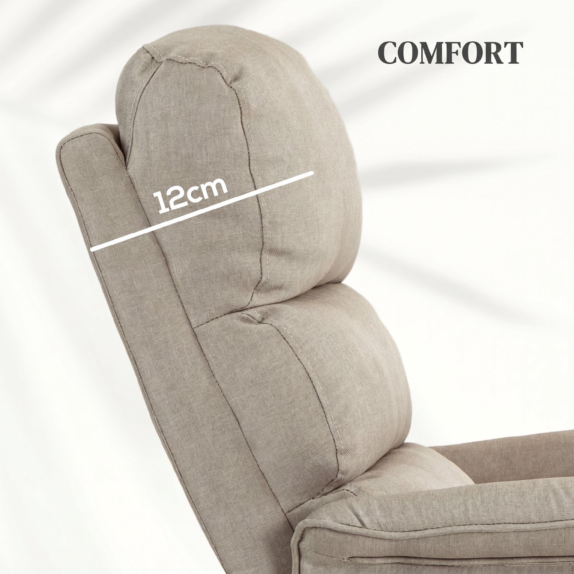 HOMCOM Poltrona Alzapersona Elettrica Reclinabile con Poggiapiedi, Poltrona Relax con Telecomando e Tasca, Beige