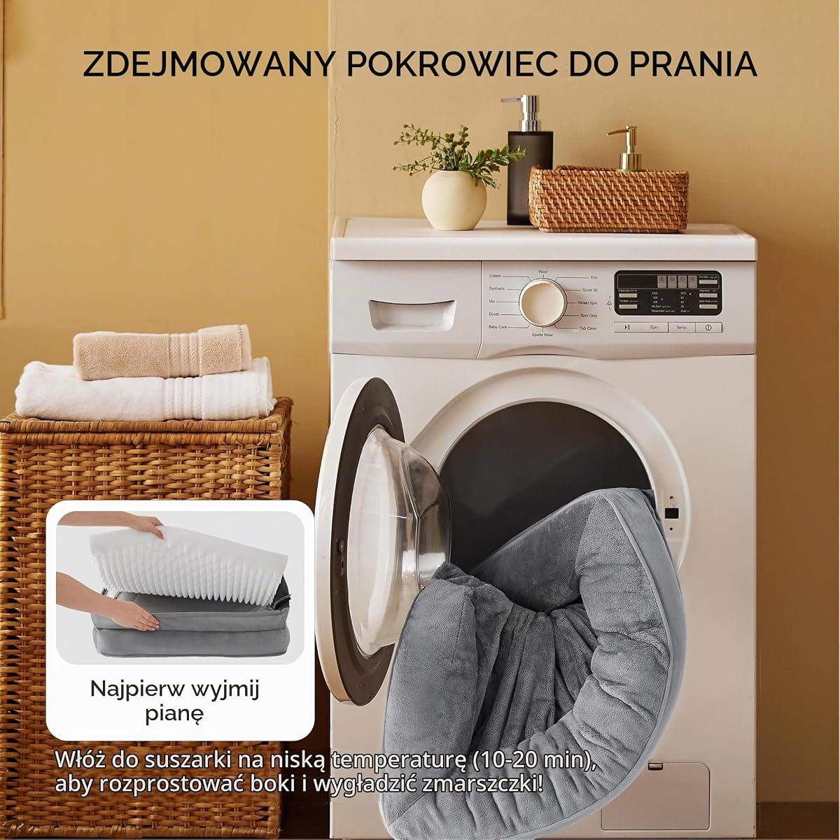 BEDSURE Ortopedyczne Legowisko dla Psa – 134 x 106 cm, Ergonomiczna Kanapa z Pianką w Kształcie Jaj, dla Dużych Psów, Nadaje się do Prania, Antypoślizgowe