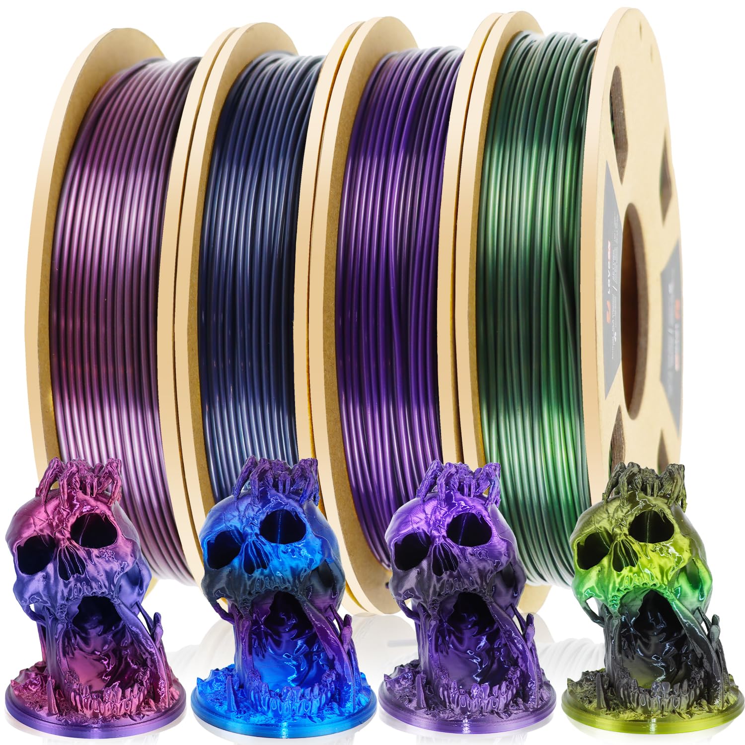 LOVOON Silk Tricolor PLA Filament - Rainbow 3D Printing -7