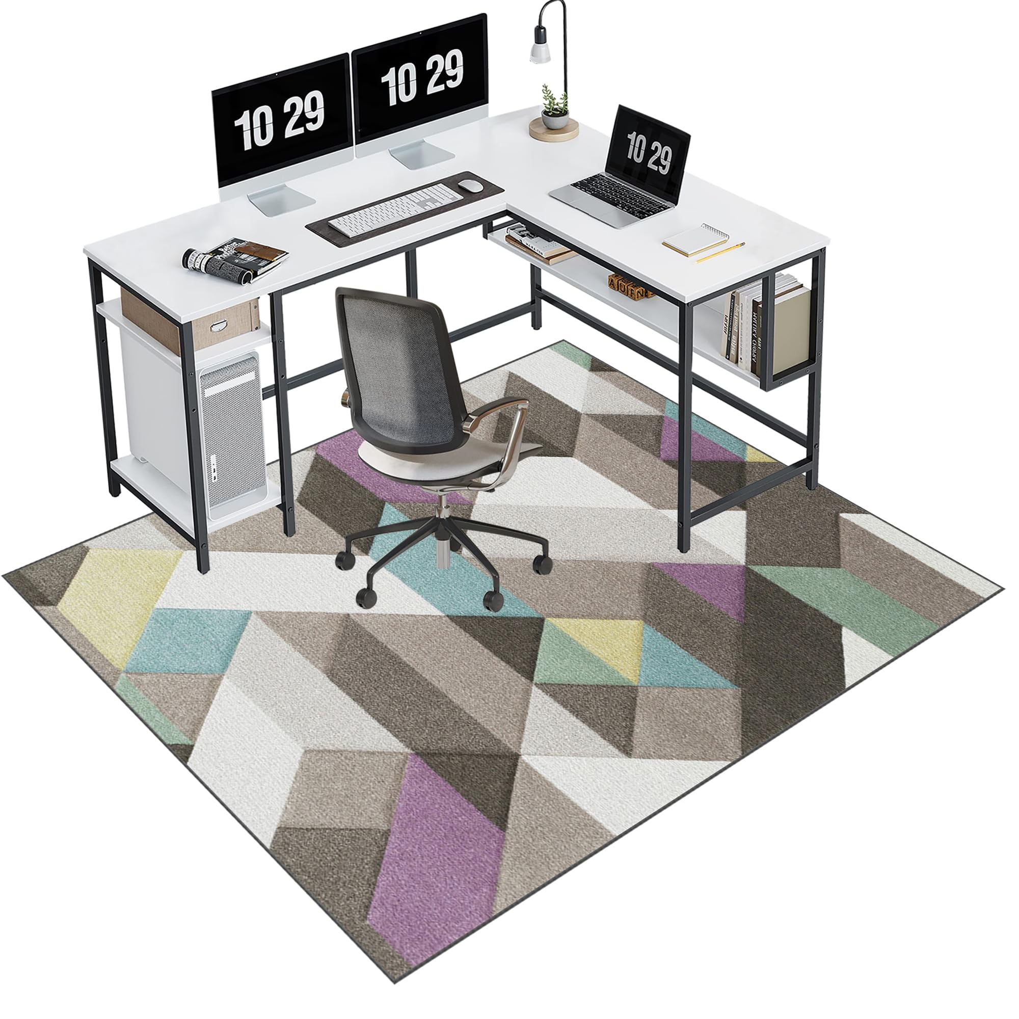 EYKWKB Office Chair Mat for Hardwood Floor, Desk Chair Mat for Carpeted Floors, Gaming Rug, Home Office Gaming Chair Mat, Carpet Protector Floor Mat, Floor Protector for Rolling Chair 70 x 100 cm