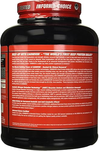 Miniatura 3 de MuscleMeds Carnivor - Aislamiento de proteína de res, 0 lactosa, 0 azúcar, 0 grasa, 0 colesterol, cereal tostada de canela, 4 libras, 56 porciones