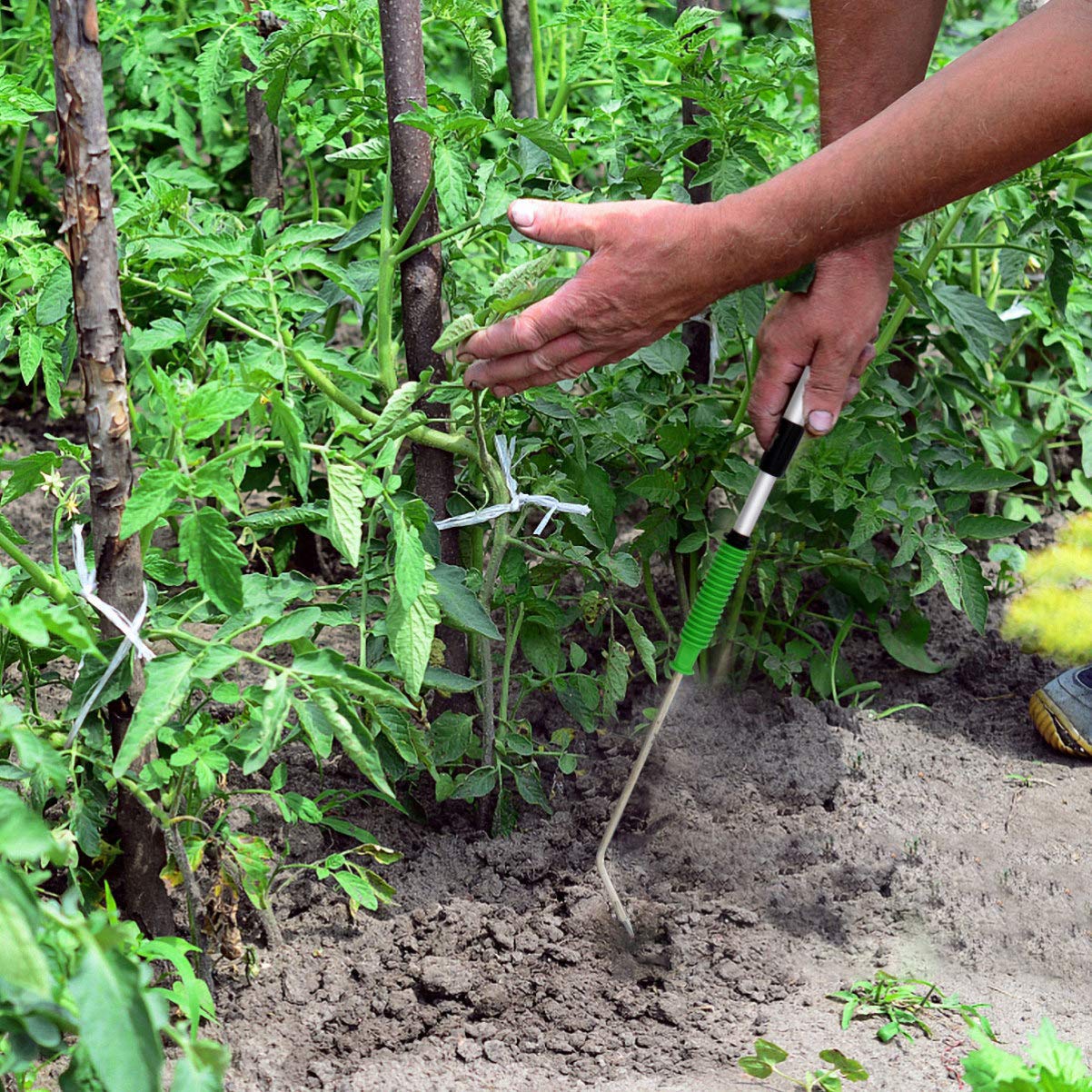 Herramienta Manual para Desherbar Jardín de Acero Extensible | Plata, para Grietas de Muro y Piedras, Uso en Jardinería, Taladro de Mango Largo