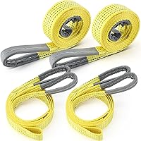 Vista 10 de 4 piezas de correas de eslinga de elevación correas de eslinga web resistentes de poliéster y nailon para uso en automóviles al aire libre