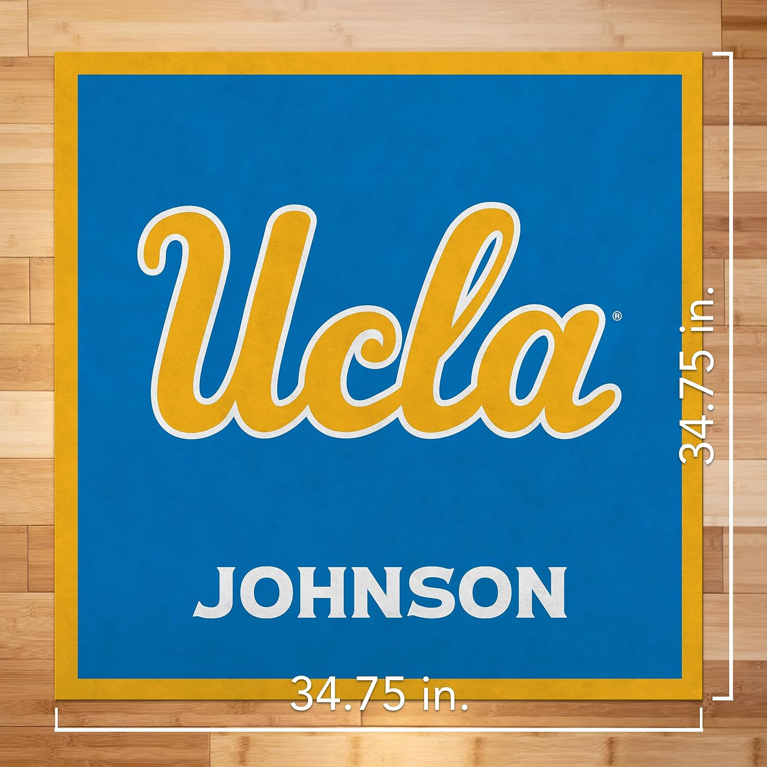 Rico Industries NCAA UCLA Bruins Personalized 35" Felt Wall Décor - for Man Cave, Game Room, Office & Bedroom - Made in The USA