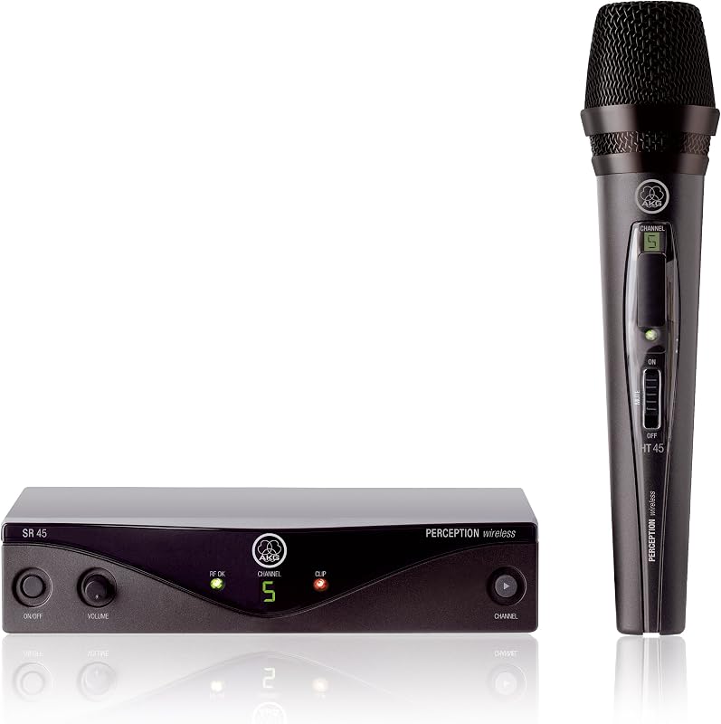 Sistema de micrófono inalámbrico Pro Audio Perception con receptor estacionario SR45 y transmisor de bolsillo PT45 - Conjunto vocal (3251H00010)