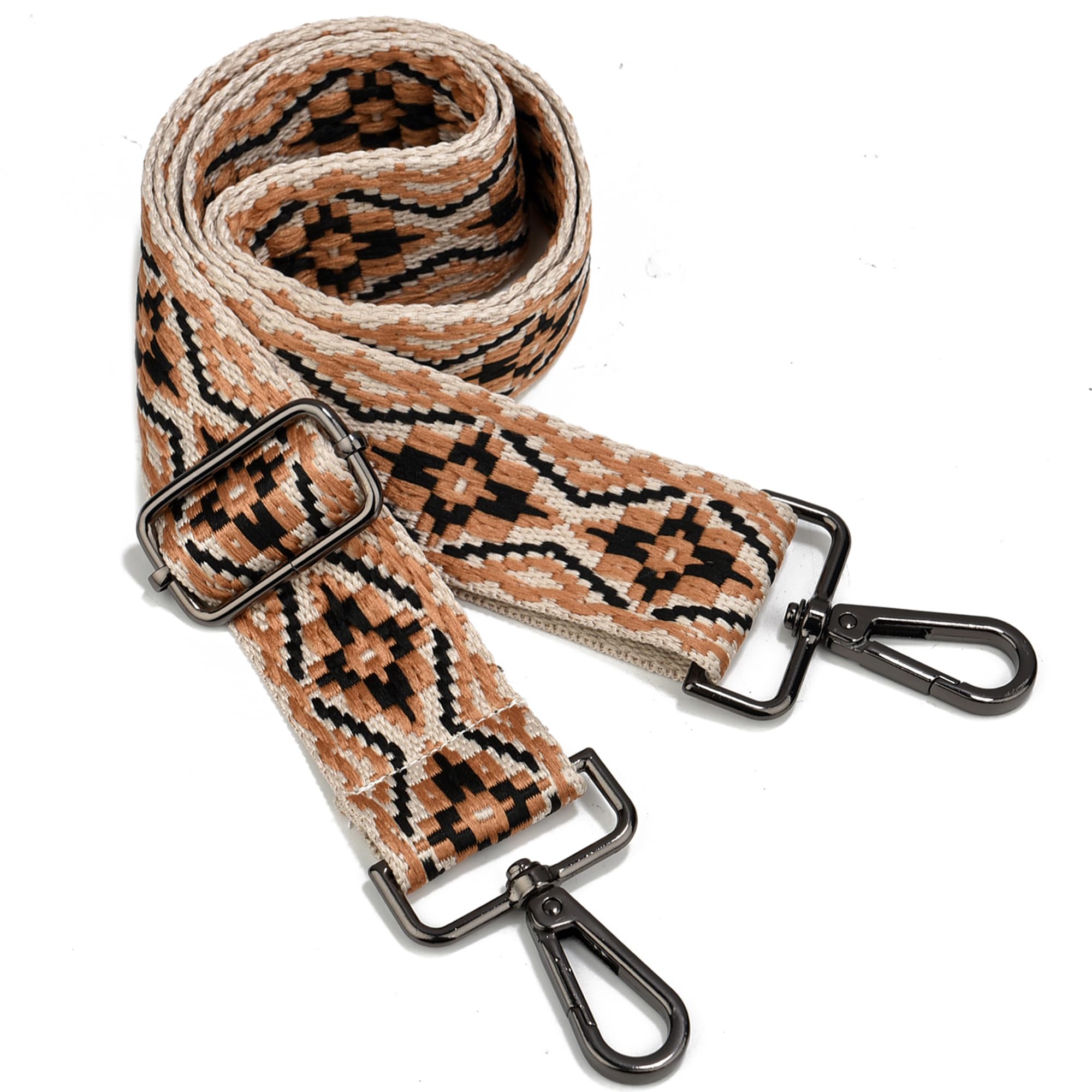 Purse Strap Gold Hardware Replacement Crossbody Bag Strap, Wide Adjustable Shoulder Strap