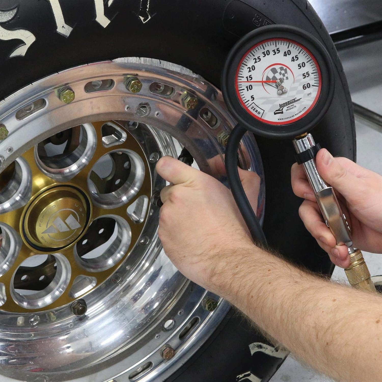 Longacre 52-52007 Magnum 3-1/2 GID Quick Fill Gauge 0-60 psi