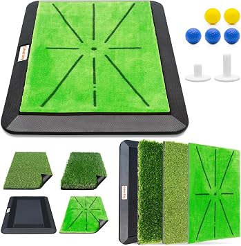 Golf Practice Mat,Golf Mats for Backyard Office & Garage Hitting Training