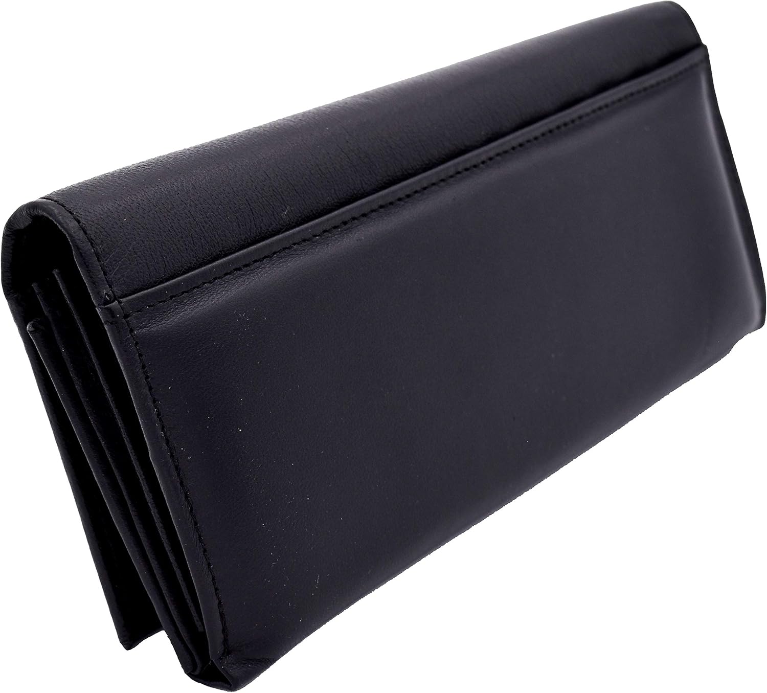 Rose Envelope Wallet | Leather Wallet for Women (Black)