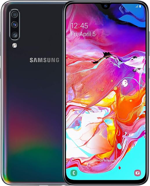 Samsung Galaxy A70 Dual-SIM 128GB 6.7-Inch FHD+ Android 9 Pie UK Version Smartphone - Black