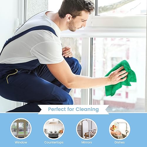 Miniatura 41 de A&A Wiping Cloth Toalleros quirúrgicos/Huck azules reciclados, toallas perfectas que no rayan y no pelan, toallas multiusos, caja de 5 libras