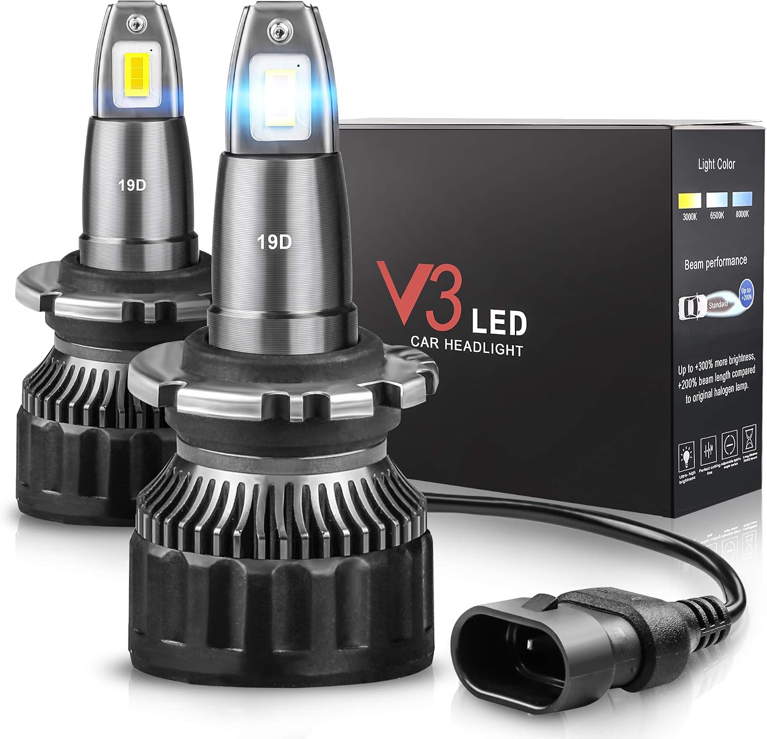 MOSTPLUS 7800LM 60W/Pair-All-in-One 6000K Led D2H/D2S/D2C bulb-TX1860 Chip High Focus Mini Conversion Kit