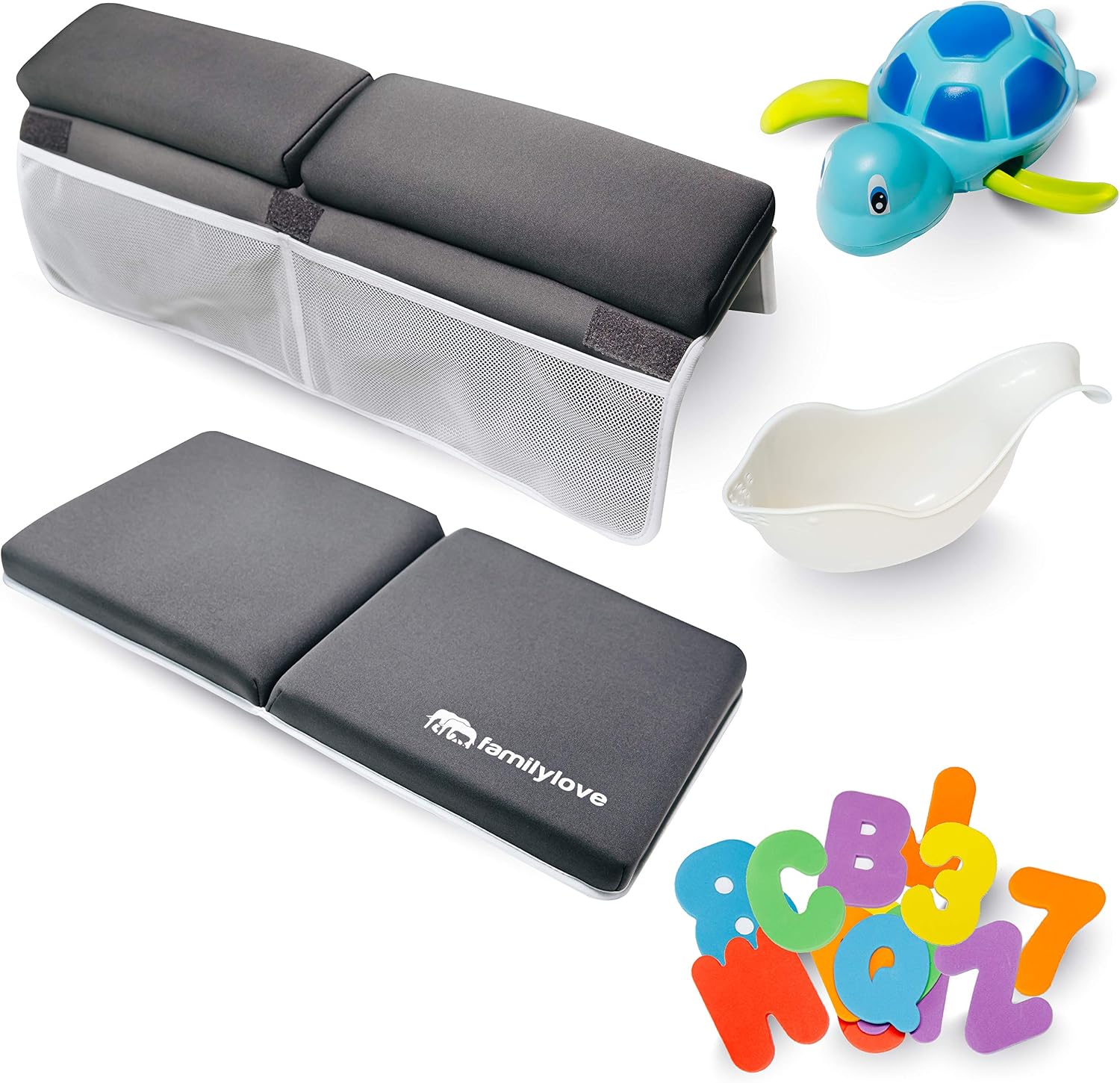 Bath Kneeler and Elbow Rest pad Baby Bathtub Kneeling for Bathing Knee tub Bundle Cushion Knees Saver Pads Kneel mat time Bathroom arm Extra Thick