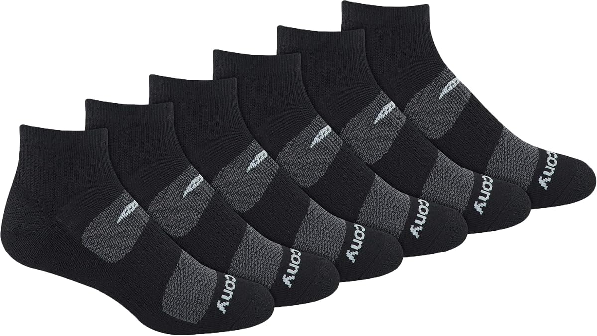 Calcetines para hombre Rundry Mesh Ventilating Comfort Fit Performance Quarter (6, 12 pares)