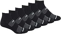 Saucony Men's RunDry Mesh Performance Quarter Socks (6-12 Pack) - Breathable, Arch Support, Moisture-Wicking for Runners