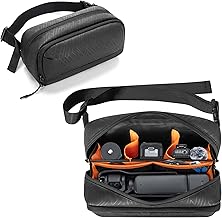 PGmoon Carrying Case Compatible with DJI Osmo Pocket 3 Creator Combo | Protective Hand/Sling Storage Bag with Multi-Pockets for Travel, Outdoor