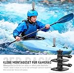 NEEWER Adhesive Mount 2 Pack Compatible with Insta 360 GoPro DJI AKASO Action Camera, 180° Flexible Car Helmet Holder Base Adapter for POV Video Recording Live Streaming, for 1/4" Accessories, CA159