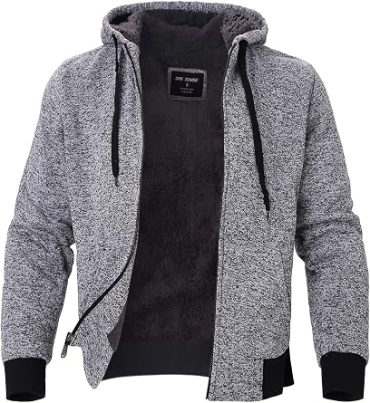 Facitisu Flannel Hoodies for Men Sherpa Lined Heavy Fleece Plaid Jacket Mens Coats Plus Size Big Tall