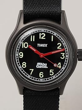 Abu Garcia Timex 腕時計 黒 TIMEXと人気フィッシングブランド Abu Garciaが初の