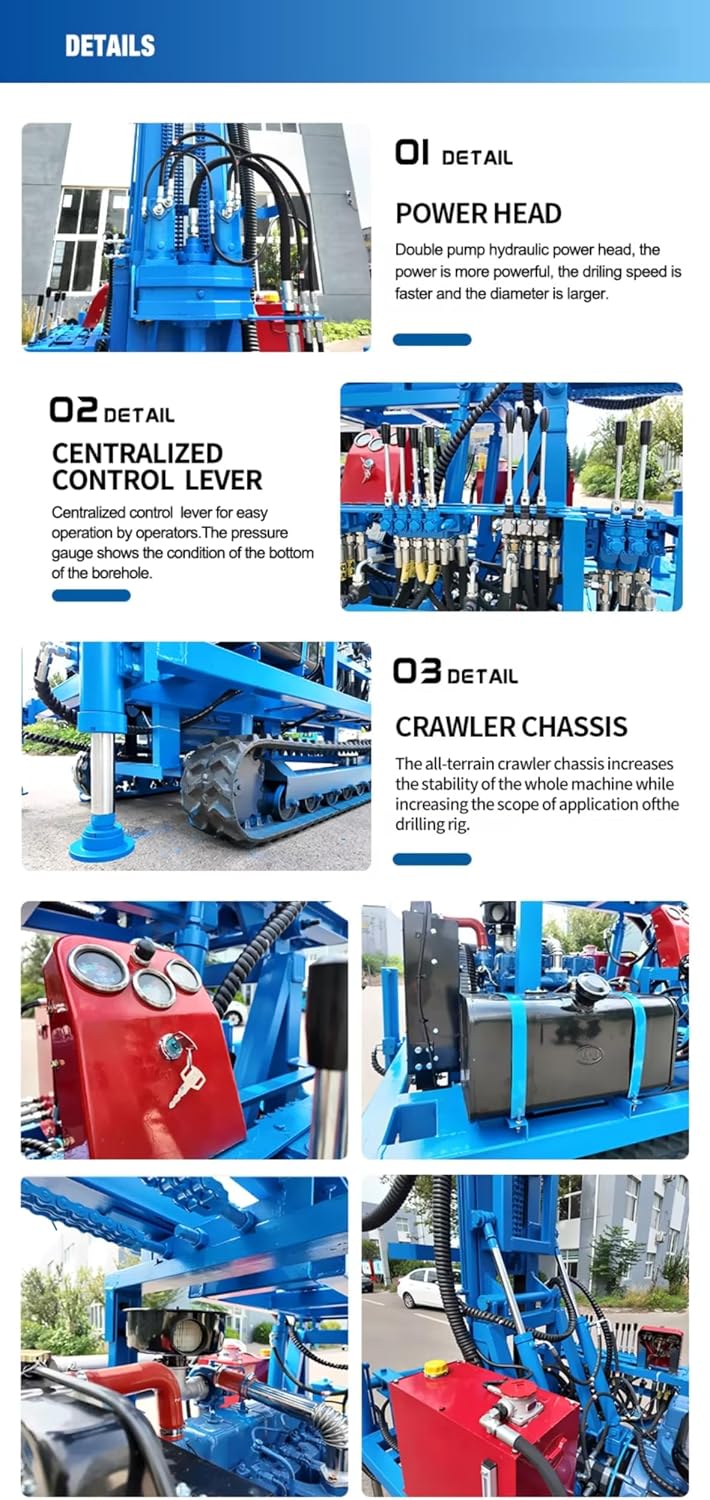 DIY Water Well Drilling Kit - Portable Manual Drill Rig for Off-Grid Living Survival & Emergency Water Supply Small Bore Well Driller for Homestead Self-Sufficiency