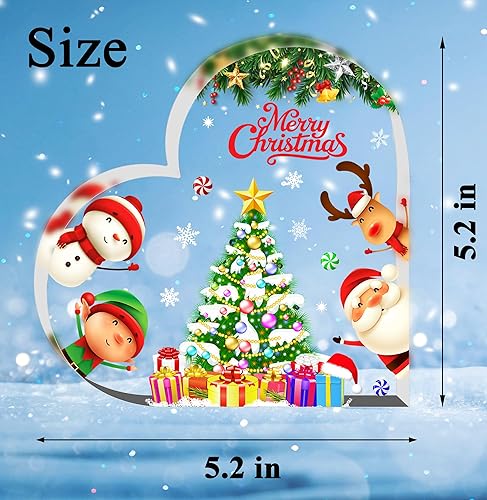 Miniatura 4 de Decoración de Navidad para interiores, linda decoración de Navidad, letrero de mesa para manto, escritorio de oficina, estante, regalos en forma de