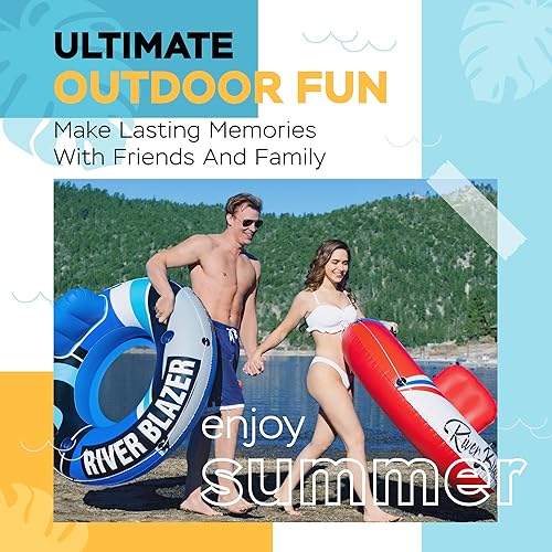 Miniatura 2 de Sunlite Sports - Tubo inflable de alta resistencia para río, flotador de agua de alta calidad para descansar sobre el lago y el río, balsa acuática