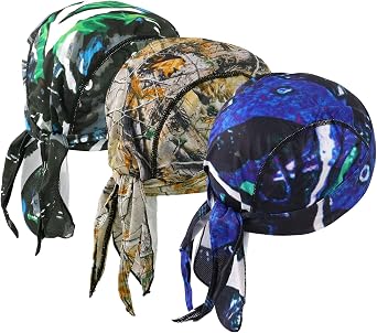 DOCILA 3 Pcs Skull Caps for Men Fashion Sweat Wicking Helmet Liner/Hard Hat Beanie Breathable Motorcycle Cycling Sports Cap