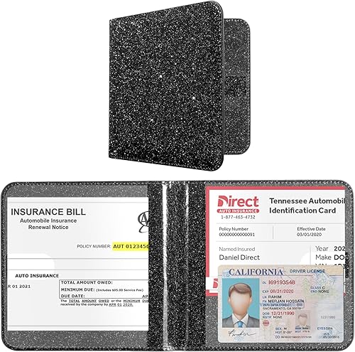 Miniatura 28 de CoBak - Estuche para registro y seguro del auto, organizador para la guantera o compartimento del auto o camión, ideal para documentos esenciales