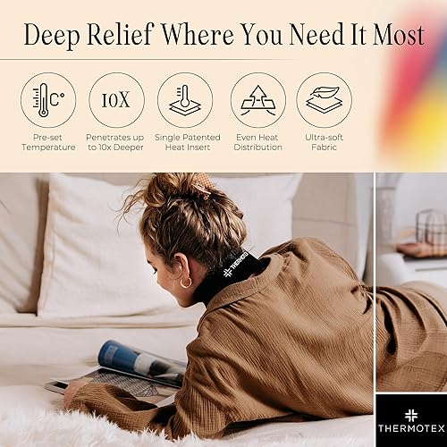 Miniatura 6 de Almohadilla térmica prémium de infrarrojos lejanos Cuello Alivio del dolor de calor dirigido para rigidez, dolor e incomodidad del cuello,