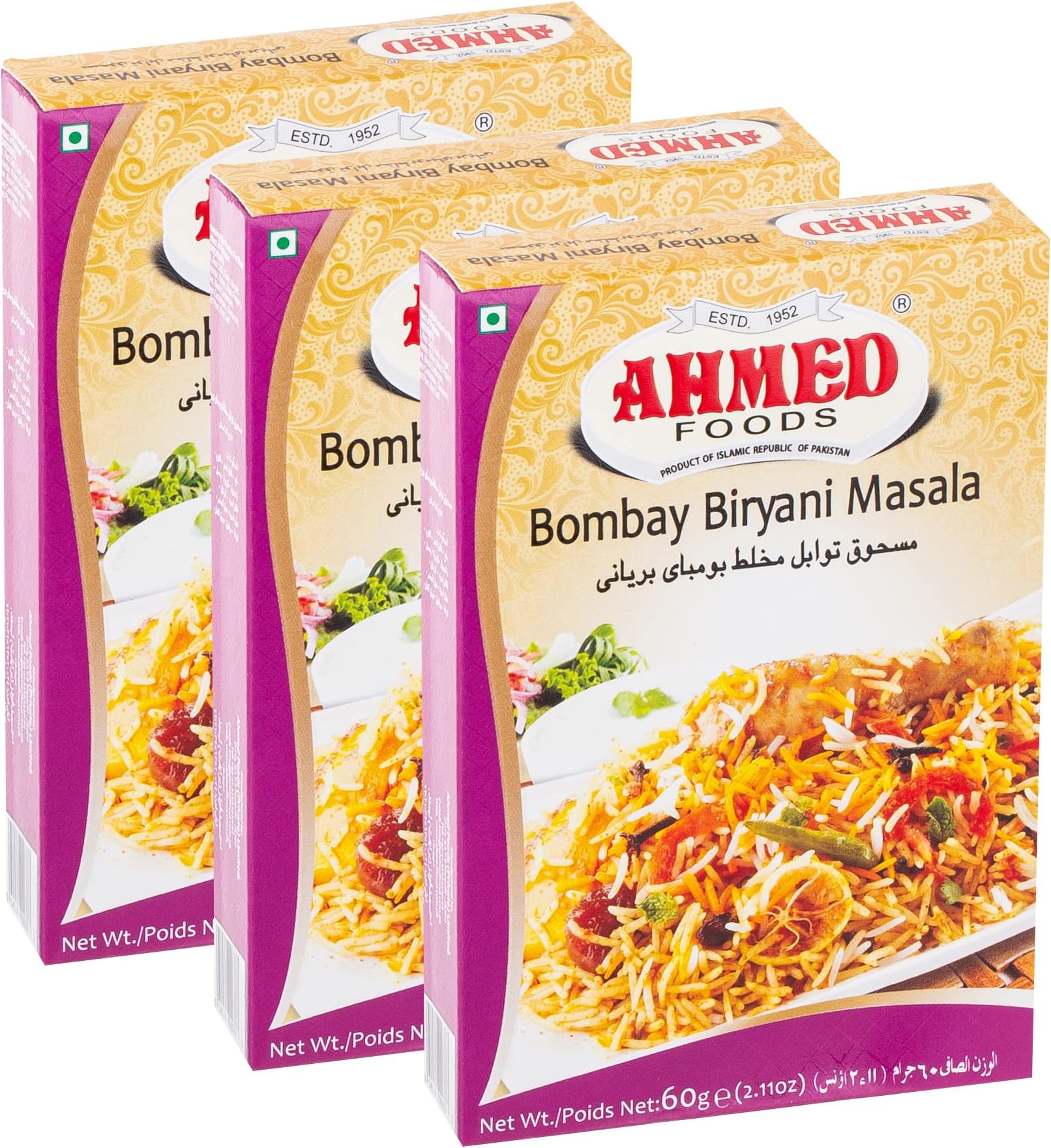 Ahmed Foods Bombay Biryani Masala, 3 x 60 gm