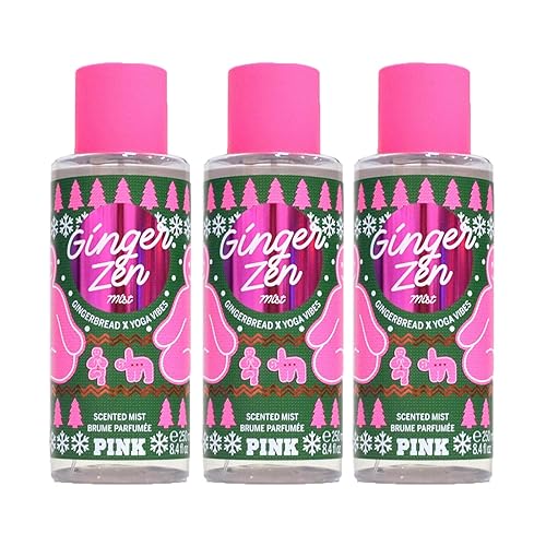 Victoria's Secret Pink Ginger Zen Body Mist Lote de 3