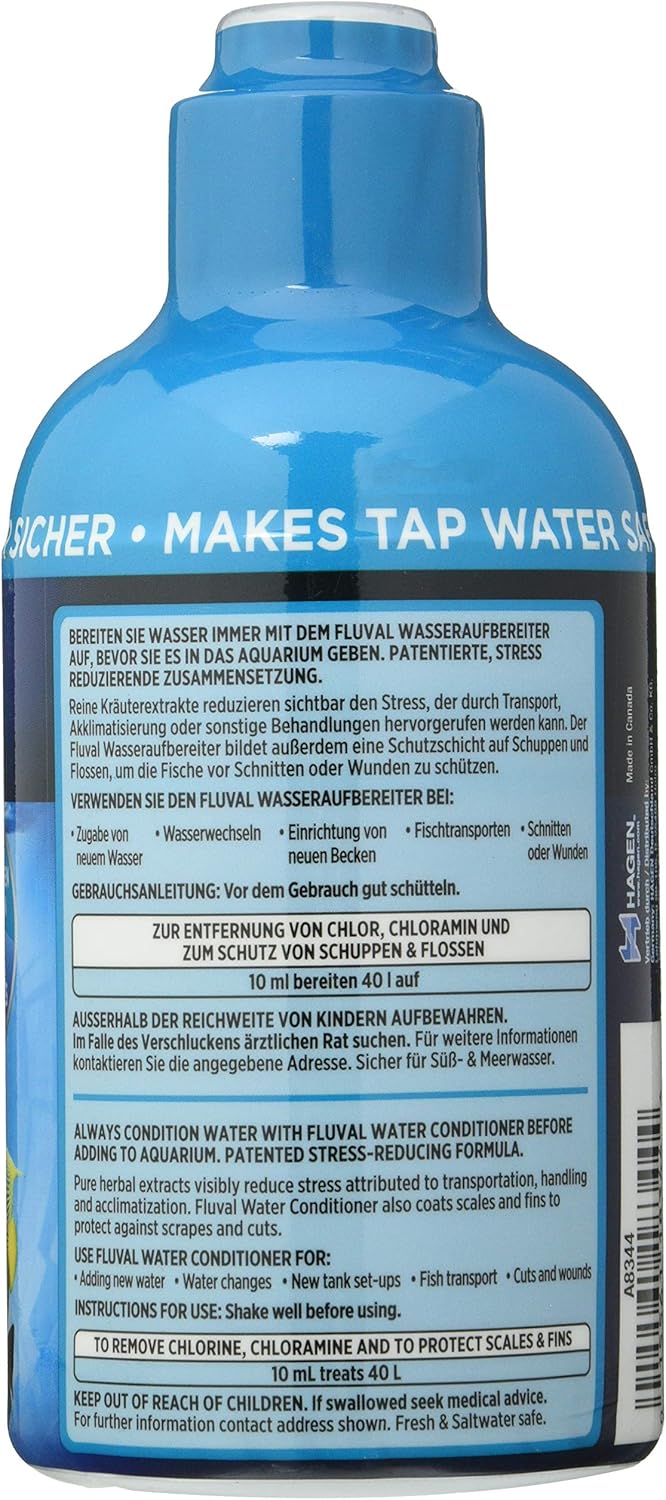 Fluval AquaPlus Water Conditioner, Aquarium Water Treatment, 16.9 Oz., A8344