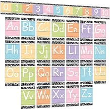 37PCS Composition Alphabet Bulletin Board Set ABC Letters 0-10 Number Posters Alphabet Cutout Composition Notebook Educational Learning Cards for Preschool Kindergarten Elementary Classroom Wall Decor