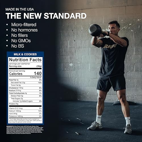 Vista 33 de RAW Proteína aislada de suero en polvo, galleta frenchie esmerilada (itolato de cBUM) – Polvo de nutrición deportiva 100% alimentado con pasto