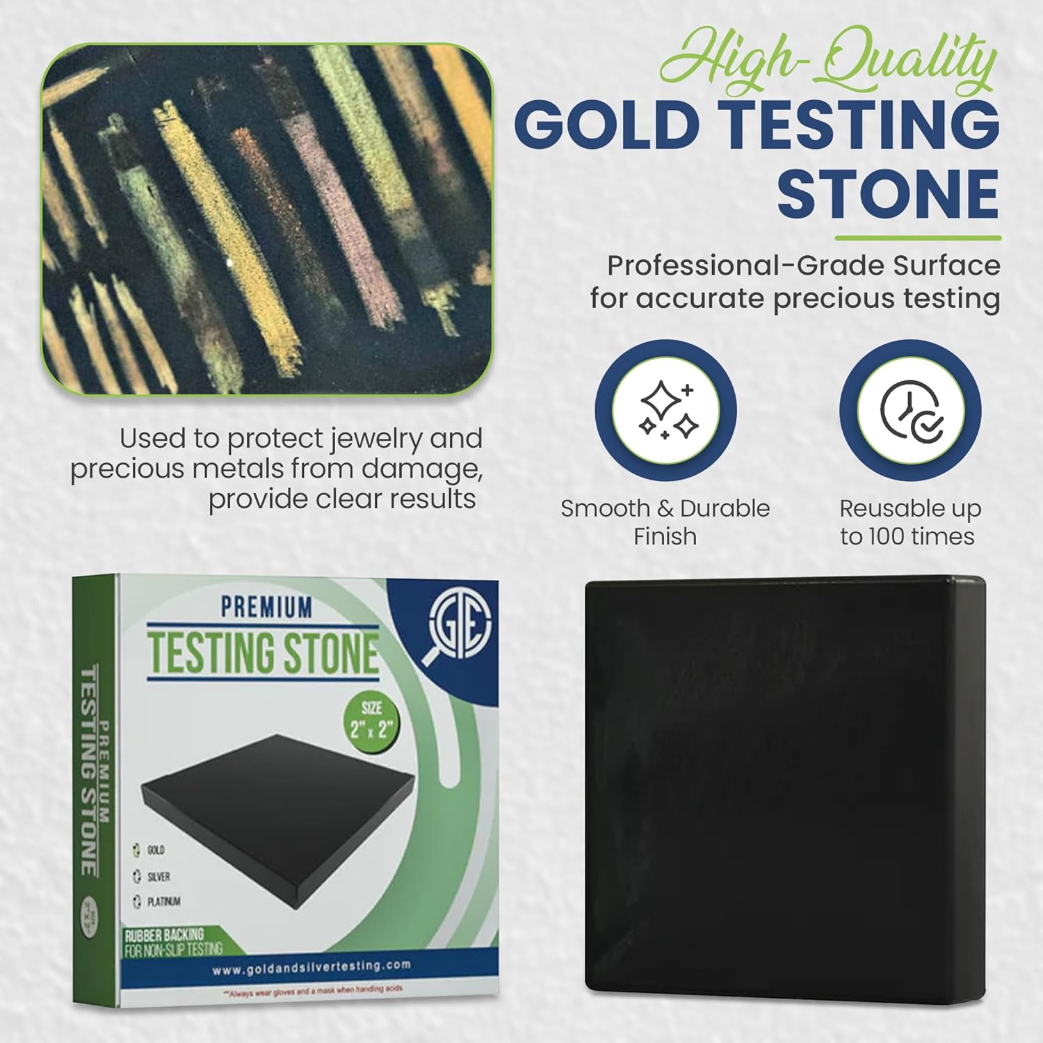 Gemtone Testing Solution Kit Gold 14K & Silver 999 .925 Sterling Authenticity Tester Jewelry Scrap Stone Precious Metal USA