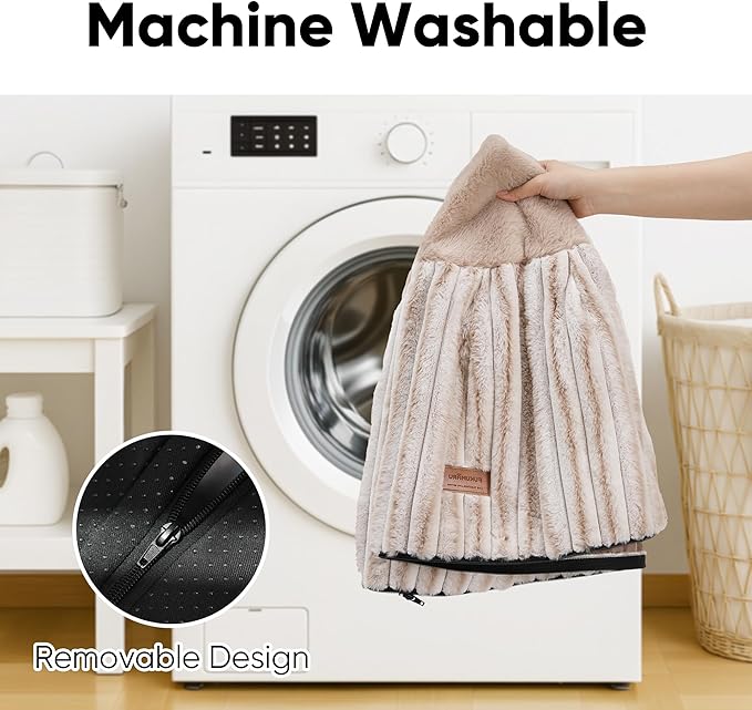 Cama Redonda Perro Pequeño 63cm Lavable Antiansiedad miniatura 7