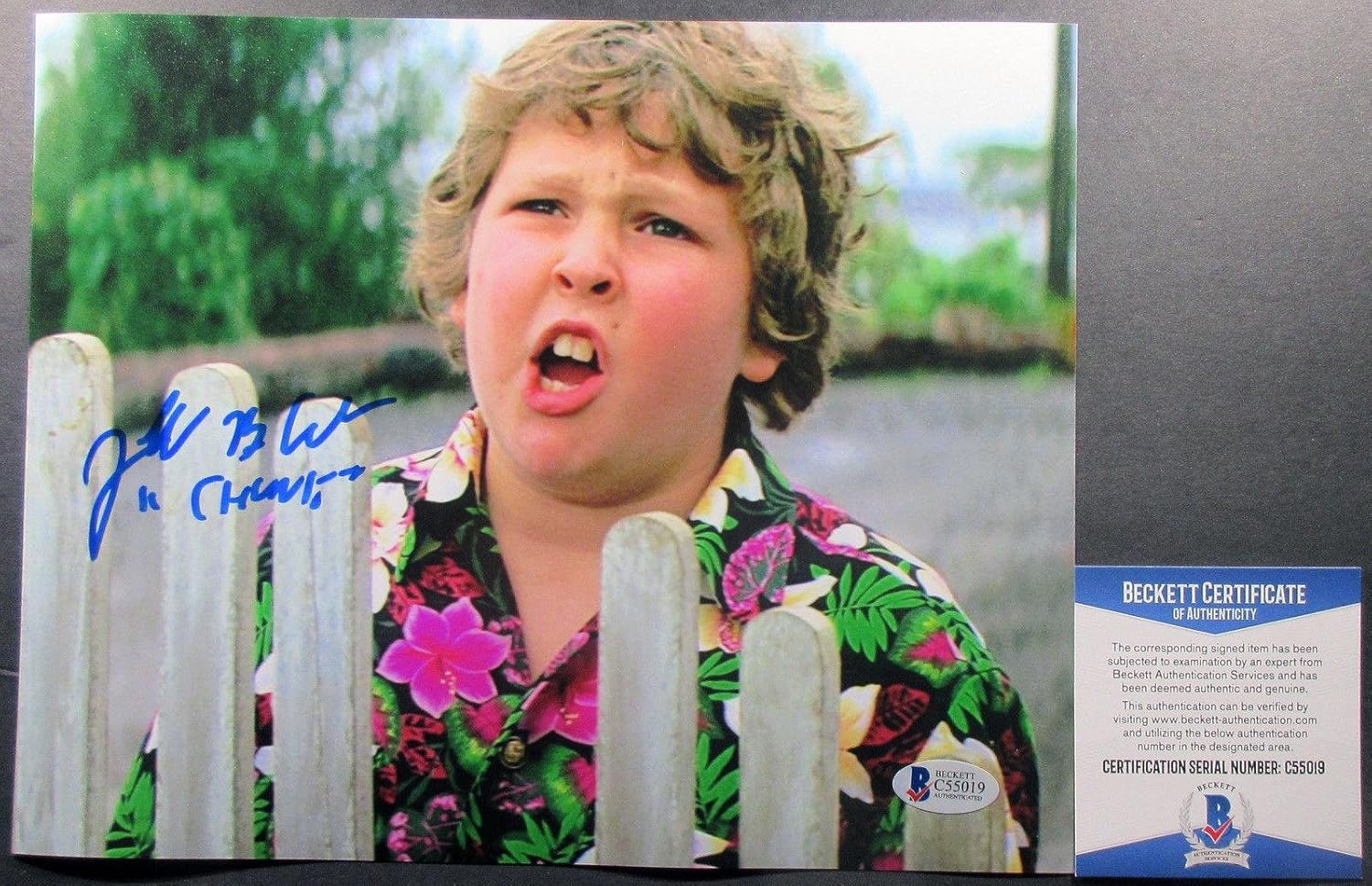 TRUFFLE SHUFFLE!!! Jeff Cohen CHUNK Signed THE GOONIES 8x10 Photo 4