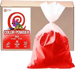 Chameleon Colors 25 lb. Color Powder - 1 Pack - Vibrant Red Color - for 15-20 People - Non-Toxic & Gluten-Free - Great for Holi, Color Wars, Fun Run, Gender Reveal, Summer Camp & More