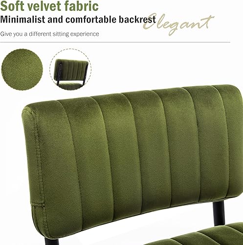 Miniatura 3 de Flouki Juego de 2 taburetes de bar de 24 pulgadas, taburetes de bar voladizos de altura de encimera, sillas de mostrador modernas tapizadas de