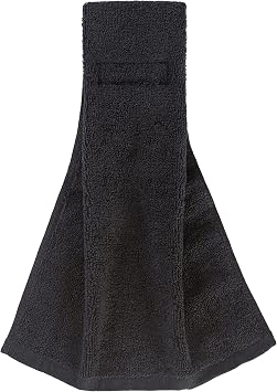 Gridiron Gladiator Cotton Football Towel - Absorbent Football Towels QB - Belt Loop for QB Gear - Sideline Essential - Black - Small