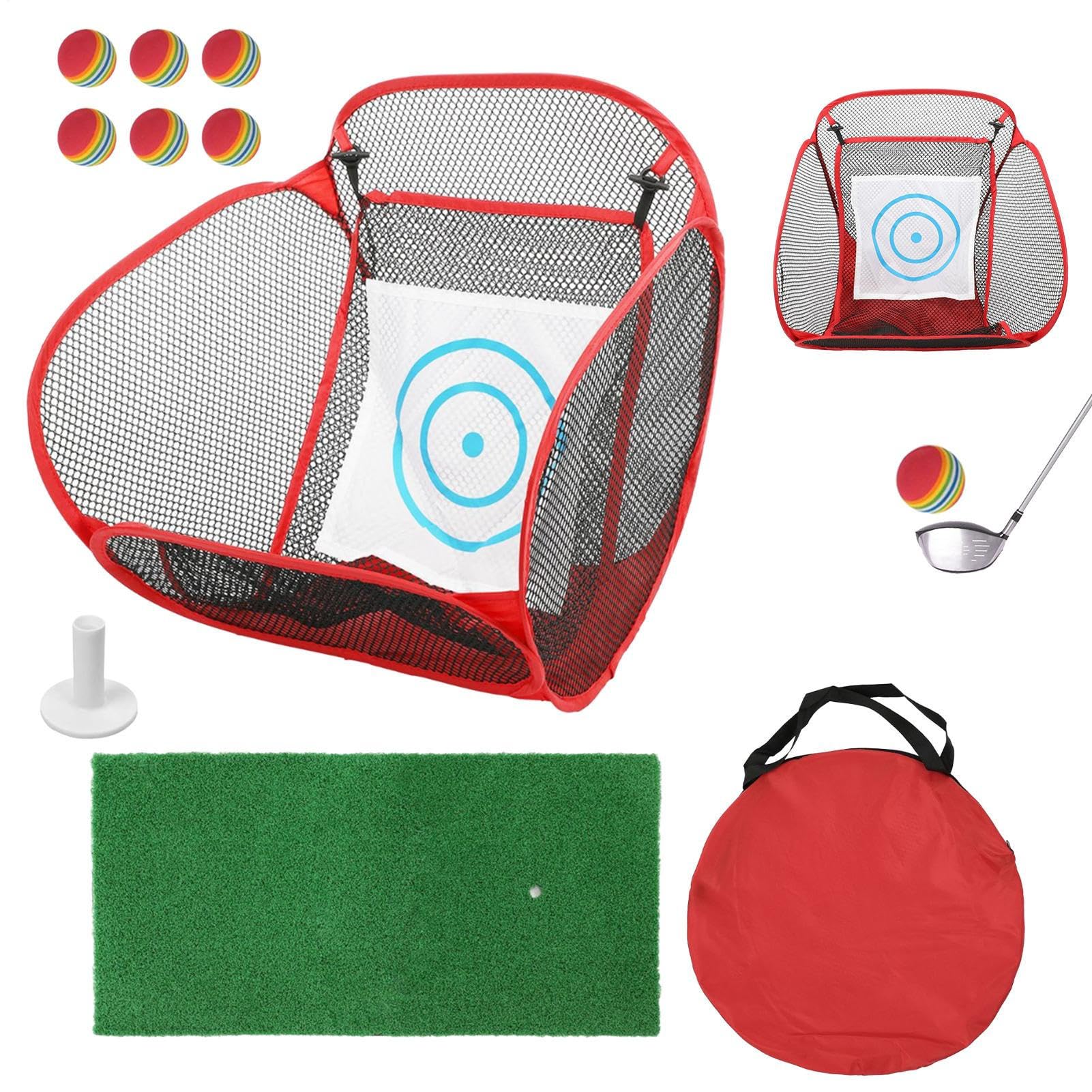 Siatka Do Chipowania Cel Golfowy Składana Pomoc Treningowa Do Ćwiczenia | Akcesoria do Golfa Wewnętrznego z Celem Dla Mężczyzn Początkujących Męża Miłośników Golfa Na Zewnątrz W Domu