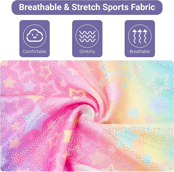 JiAmy Justaucorps de gymnastique pour filles avec short, manches longues, 3-12 ans - 5