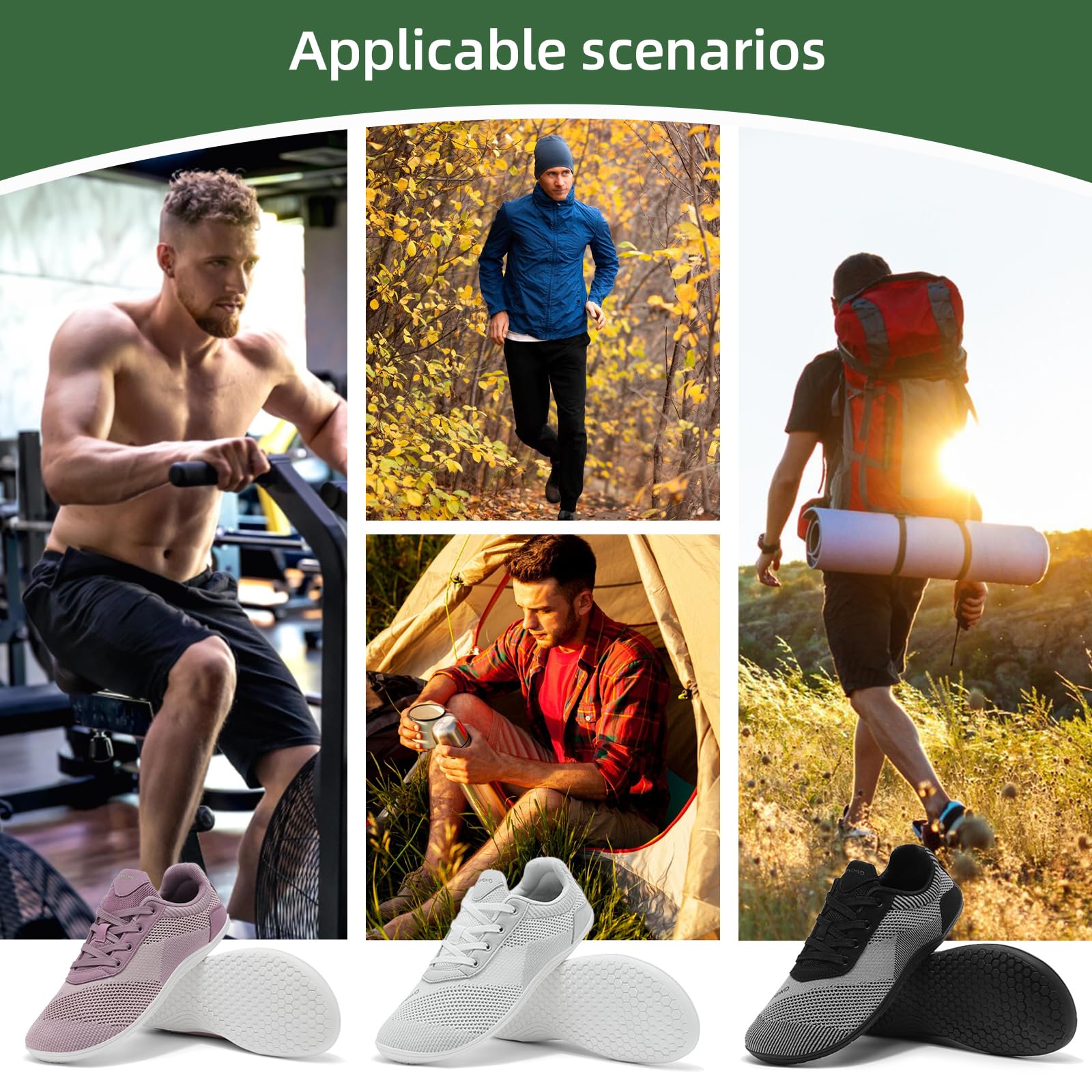 Barefoot Femme Chaussure Minimaliste Homme,Chaussures de Fitness Antidérapant Respirant