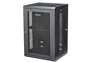 StarTech.com 4-Post Open Frame 18U Wall Mount Network Cabinet w/ 1U Shelf