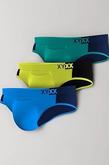 Men's Dualist Micromodal Regular Fit Colorblock Antimicrobial Briefs with No Marks Waistband (Pack of 3)