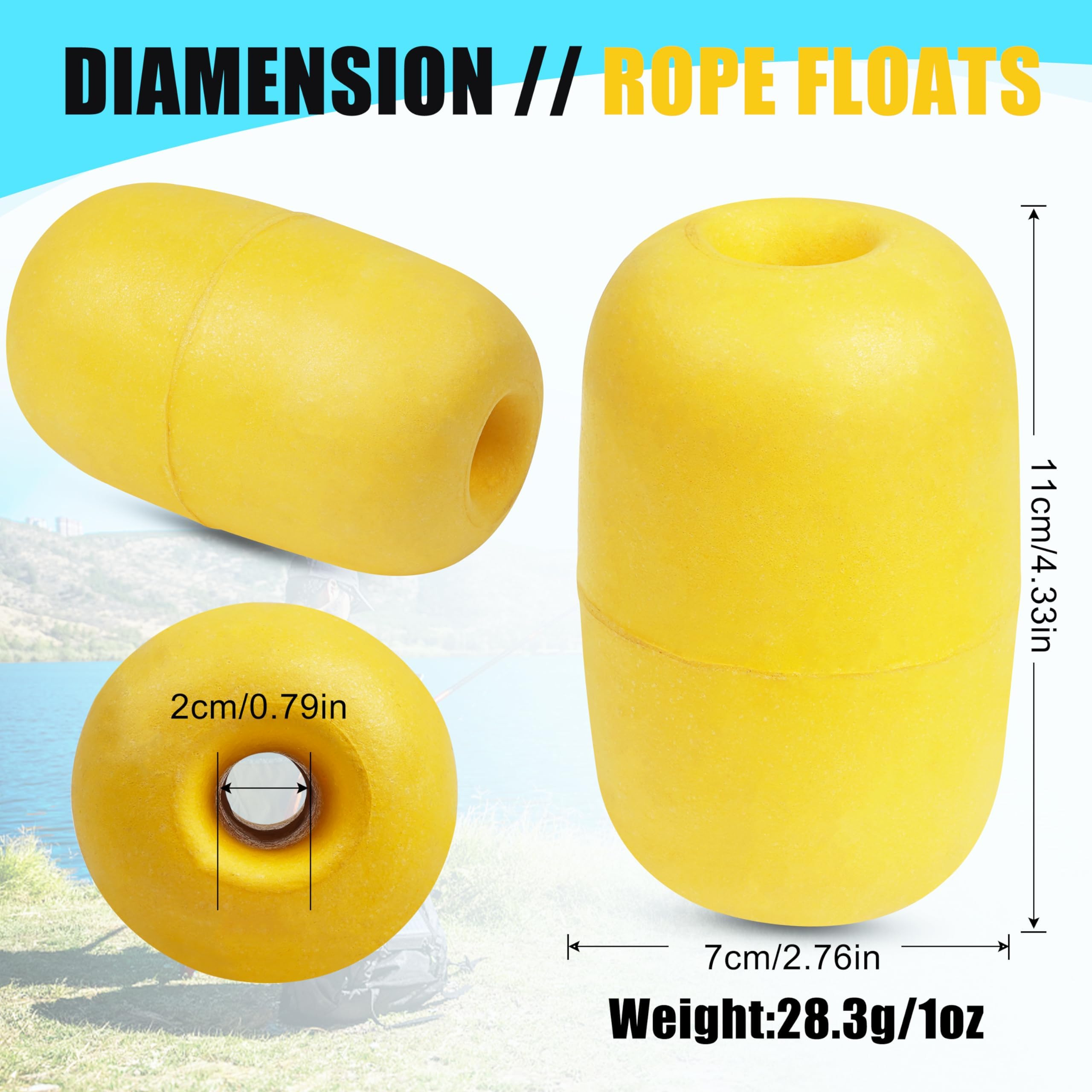 SHADDOCK Lot de 4 bouées flottantes pour bateaux, piégeons à crabes, bouées, marqueurs, bouées, flotteurs, pour bateau, piscine, kayak, pêche au crabe, trail Dock