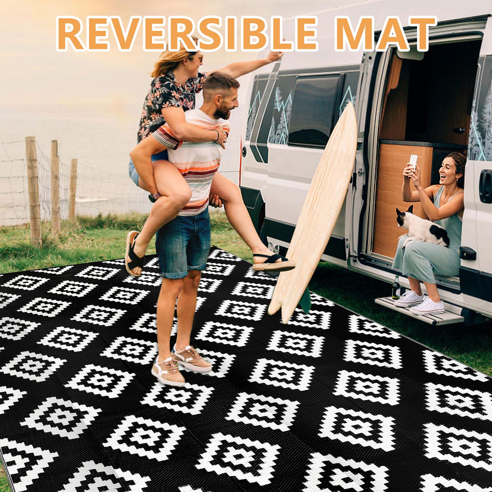 Homcomodar Tapis D'extérieur 180x270CM Noir Tapis | FindTheDeal